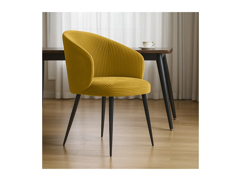 Mit Kord Bezogener Esszimmerstuhl - Feudum