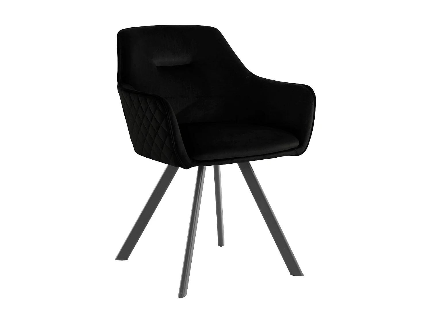 Vera | Fauteuil in zwart velours, 2 Pak