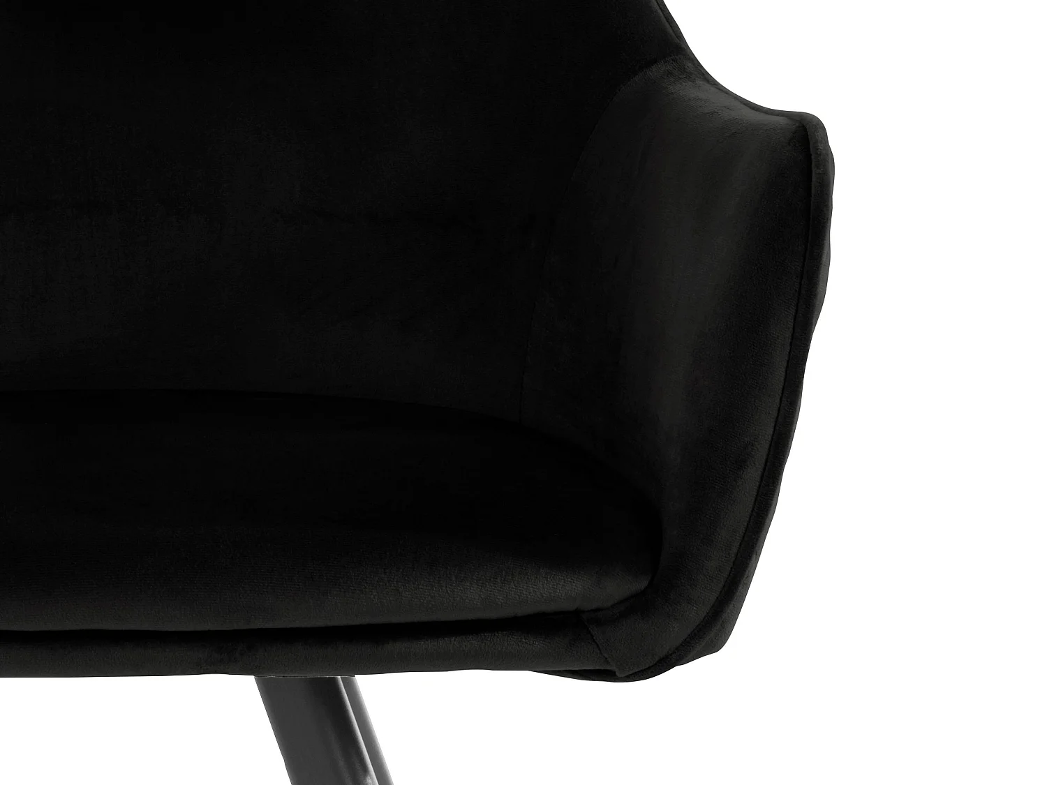 Vera | Fauteuil in zwart velours, 2 Pak