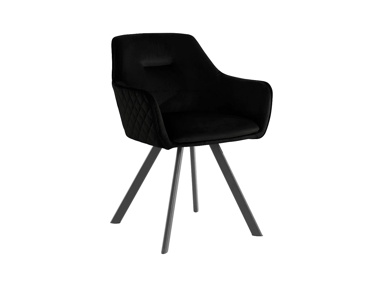 Vera | Fauteuil en velours noir, 2 pièces