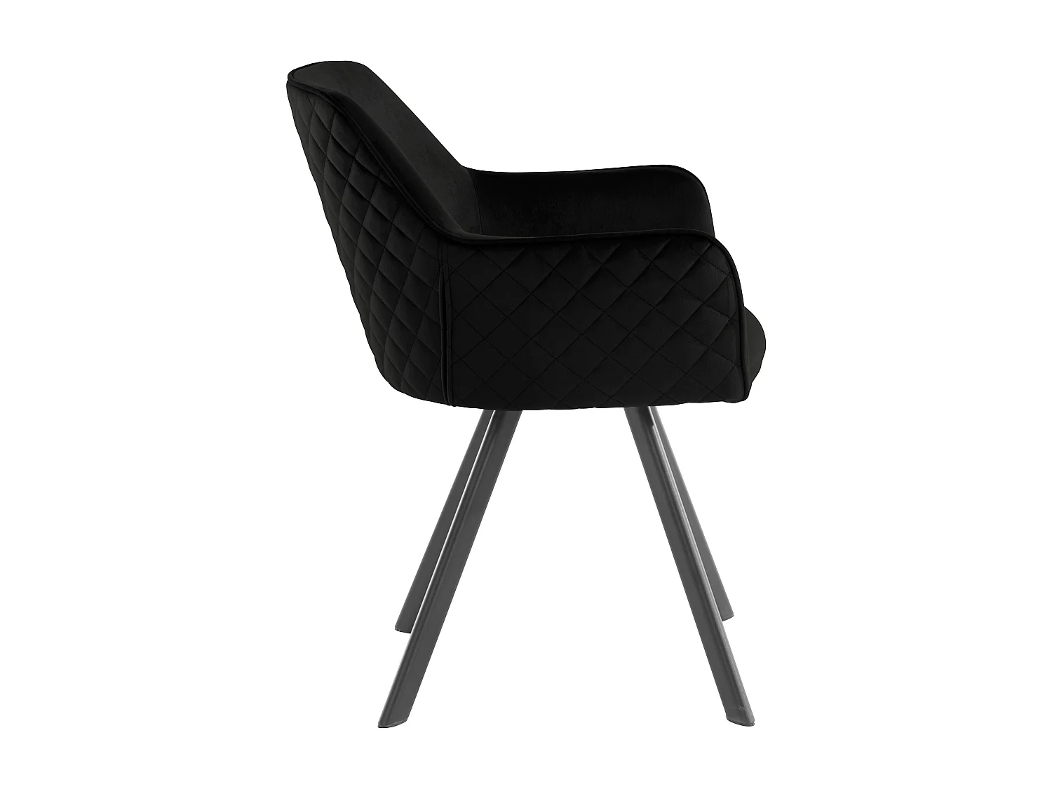 Vera | Fauteuil en velours noir, 2 pièces