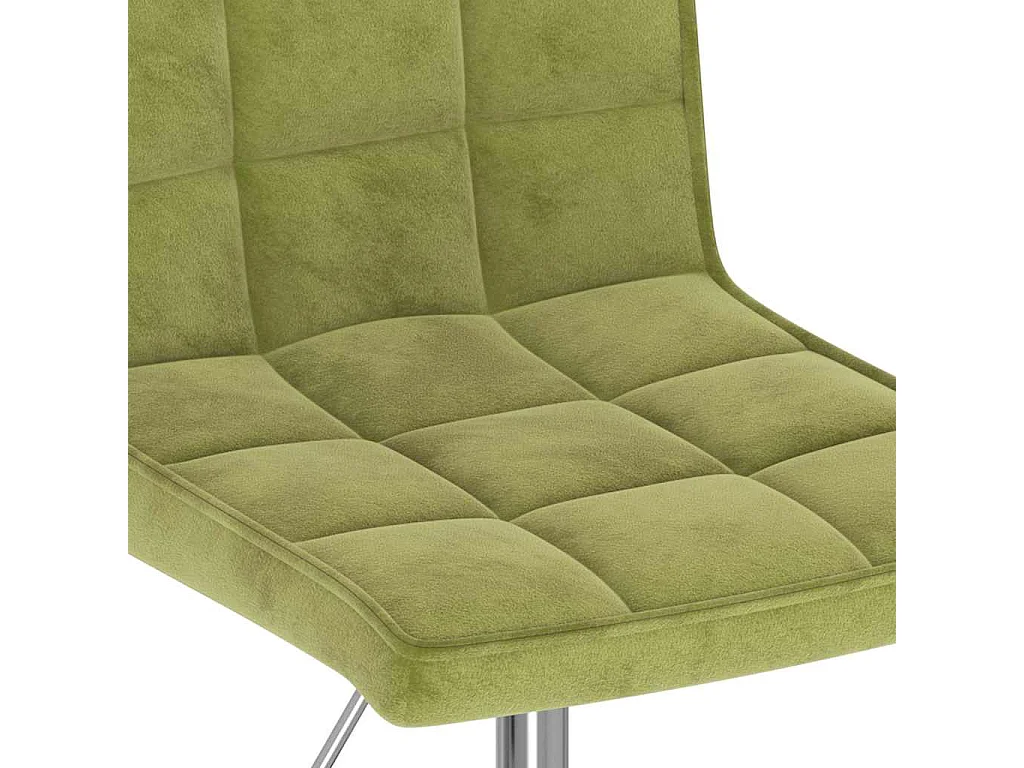 Sedie da Pranzo Girevoli 2 pz Verde Chiaro in Velluto