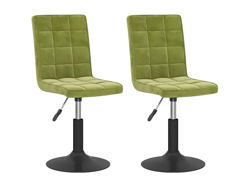 Eetkamerstoelen draaibaar 2 st fluweel lichtgroen