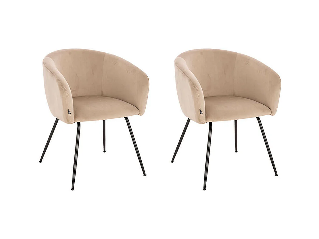 Home Deluxe Chaise de salle à manger ARIA Beige Quantité : 2