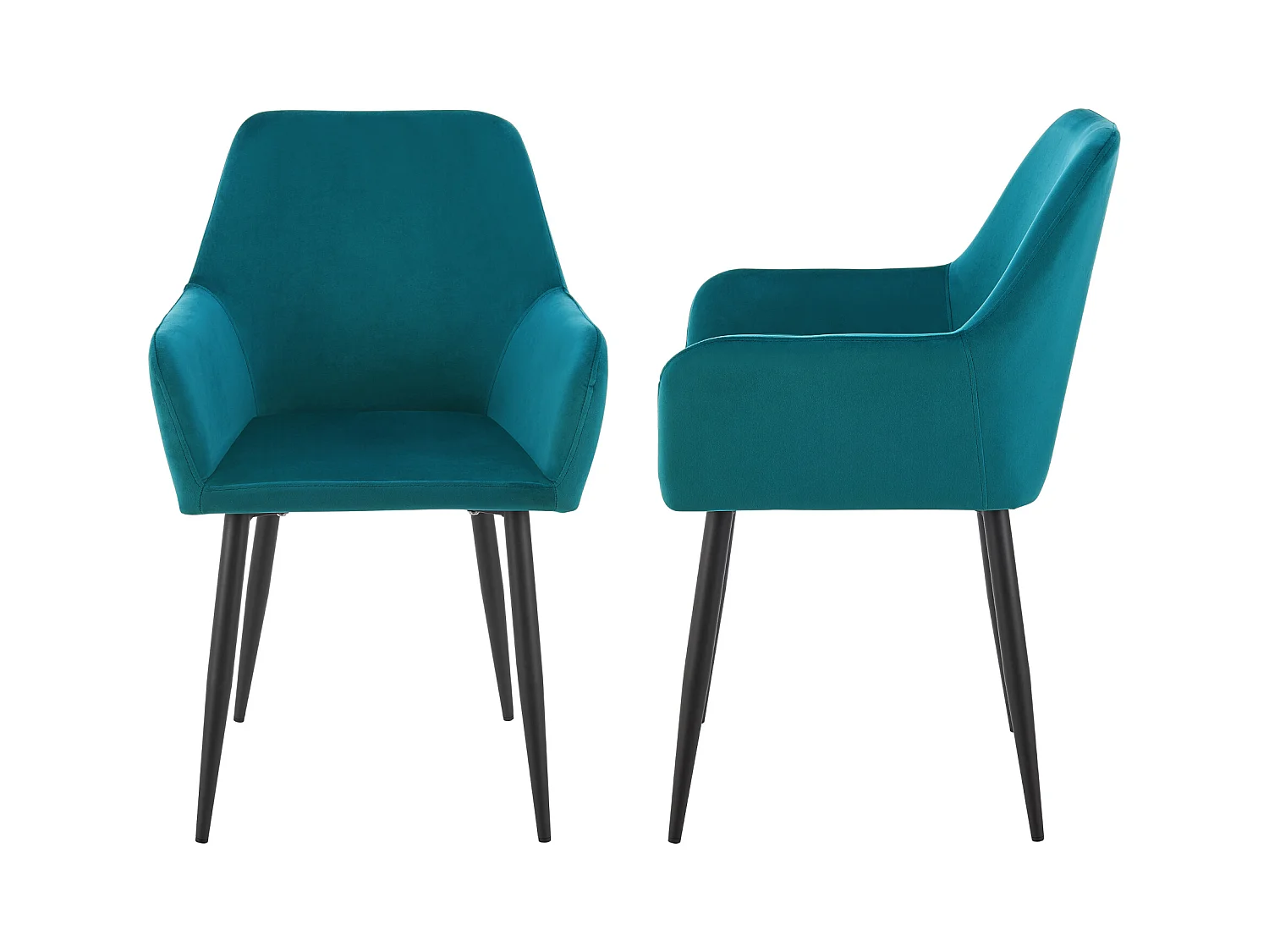 Lot de 2 chaises de salle à manger Hollola 86 x 57 x 56 cm bleu turquoise [en.casa]