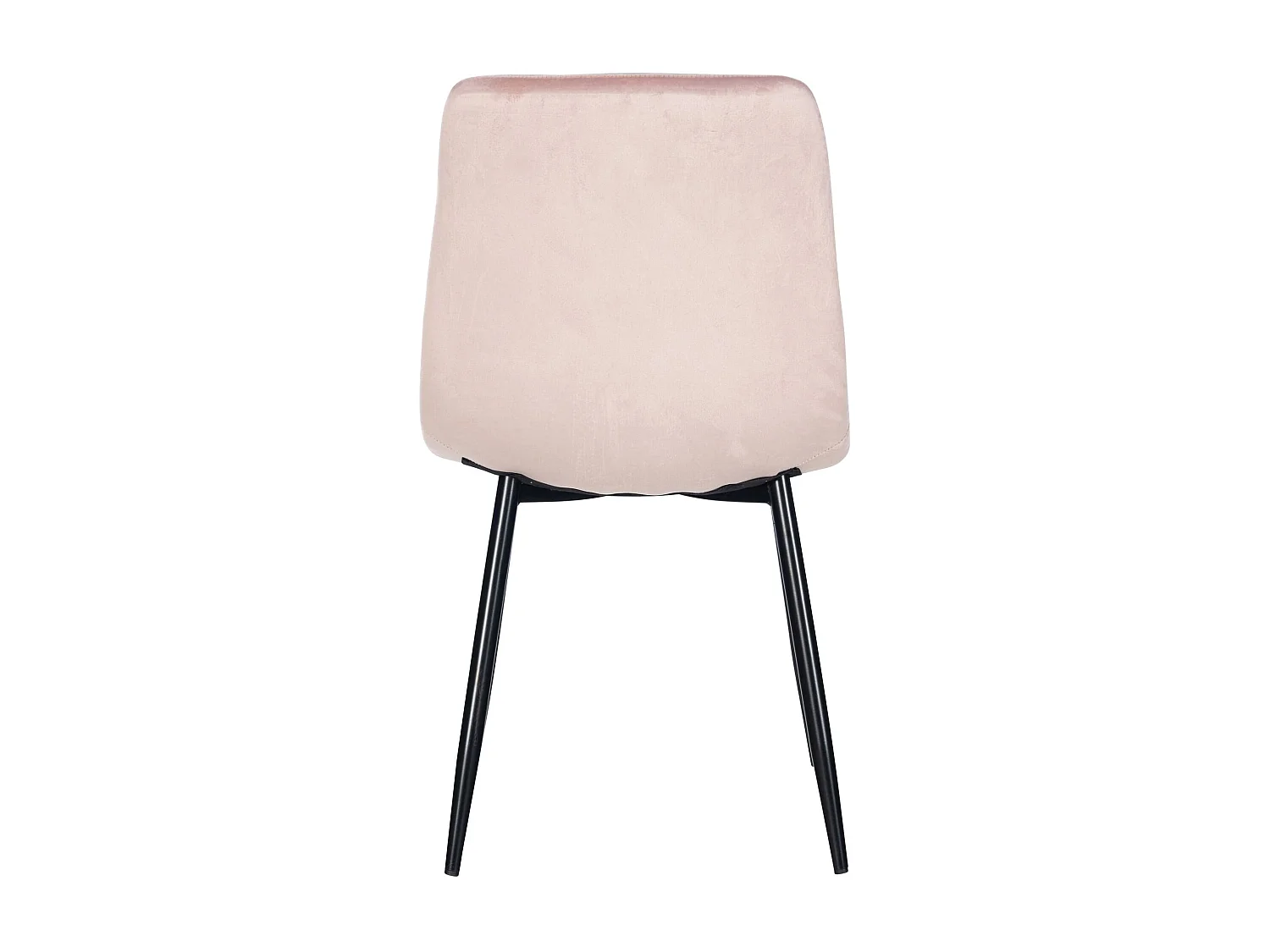 Lot de 4 chaises de salle à manger style moderne et confortable en tissu velours rose et métal noir 10_0001792