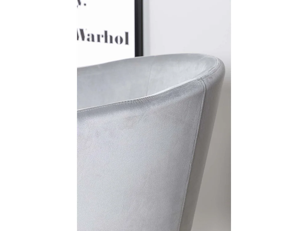 Berit chaise de salle à manger avec accoudoirs velours gris