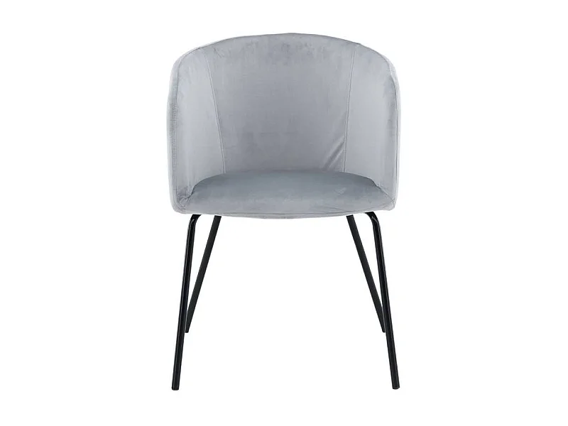 Berit chaise de salle à manger avec accoudoirs velours gris