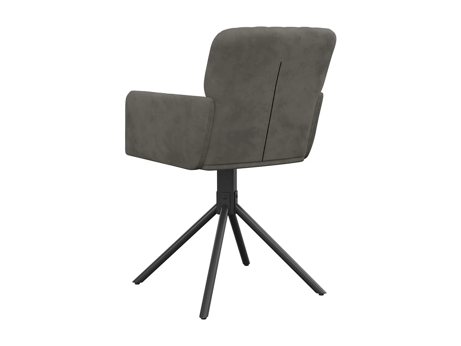 Chaises pivotantes de salle à manger 2 pcs Gris foncé Velours 11