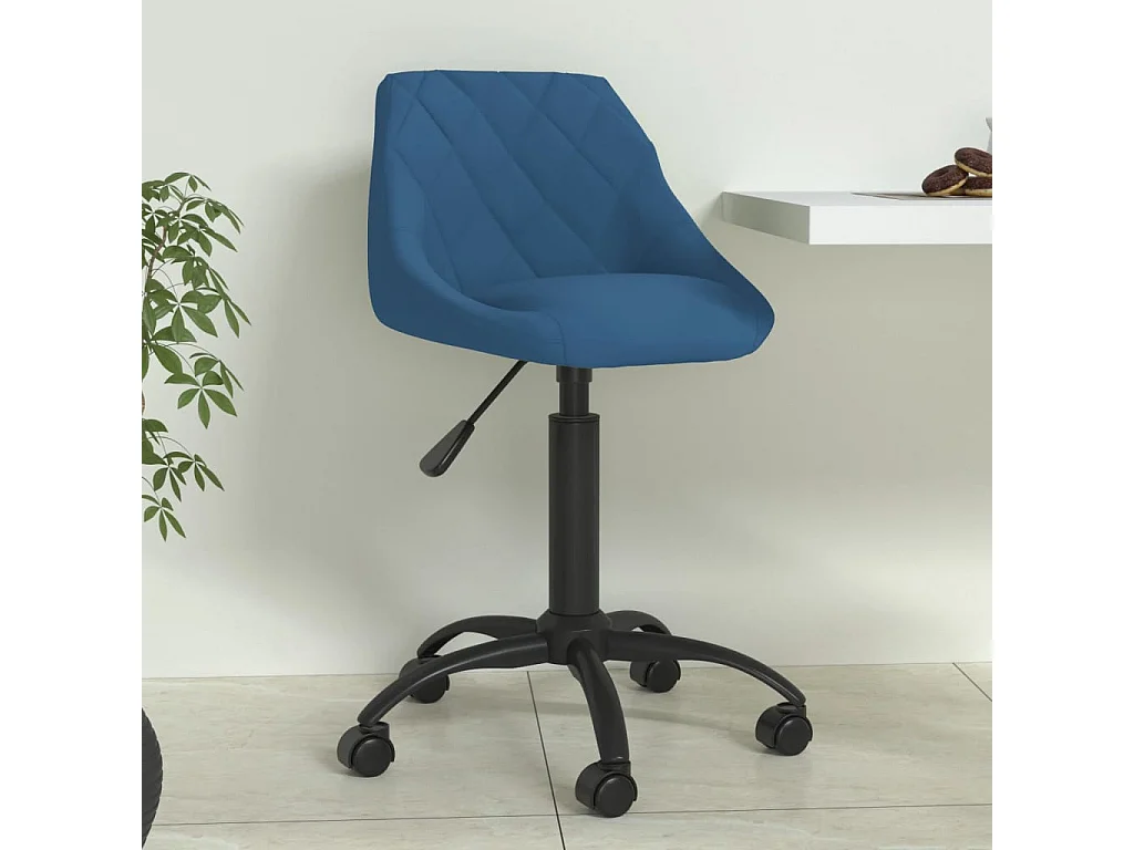 Eetkamerstoel fluweel blauw