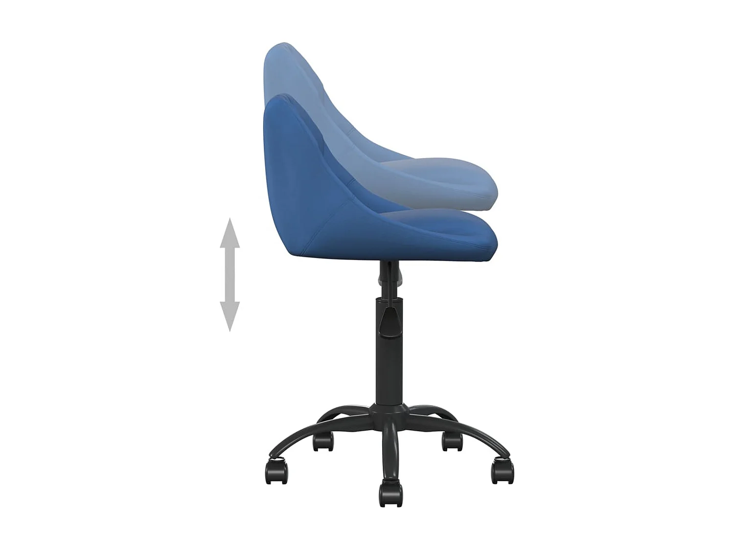 Eetkamerstoel fluweel blauw