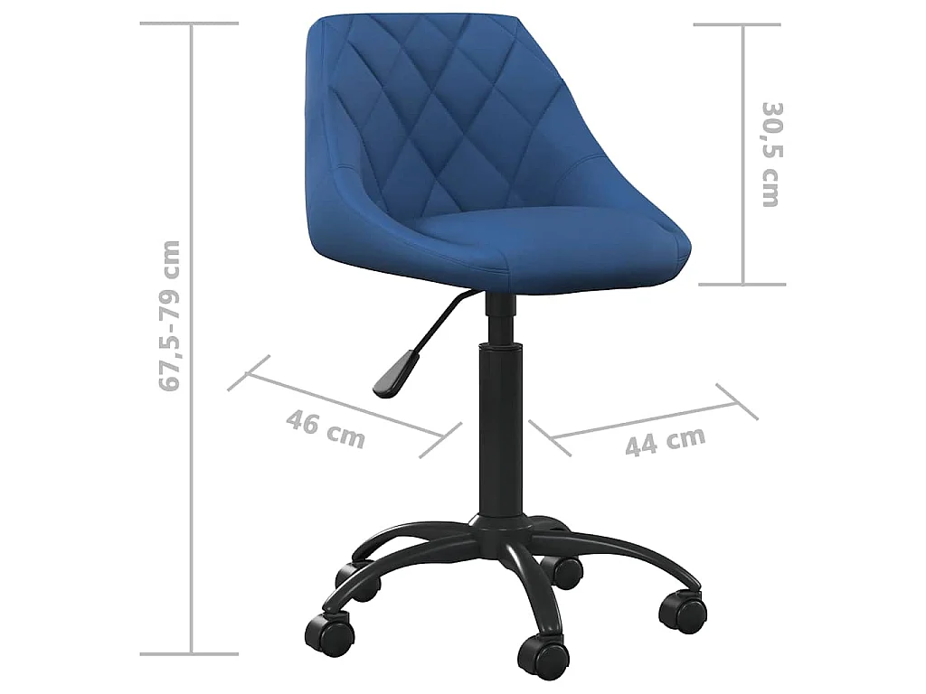 Eetkamerstoel fluweel blauw
