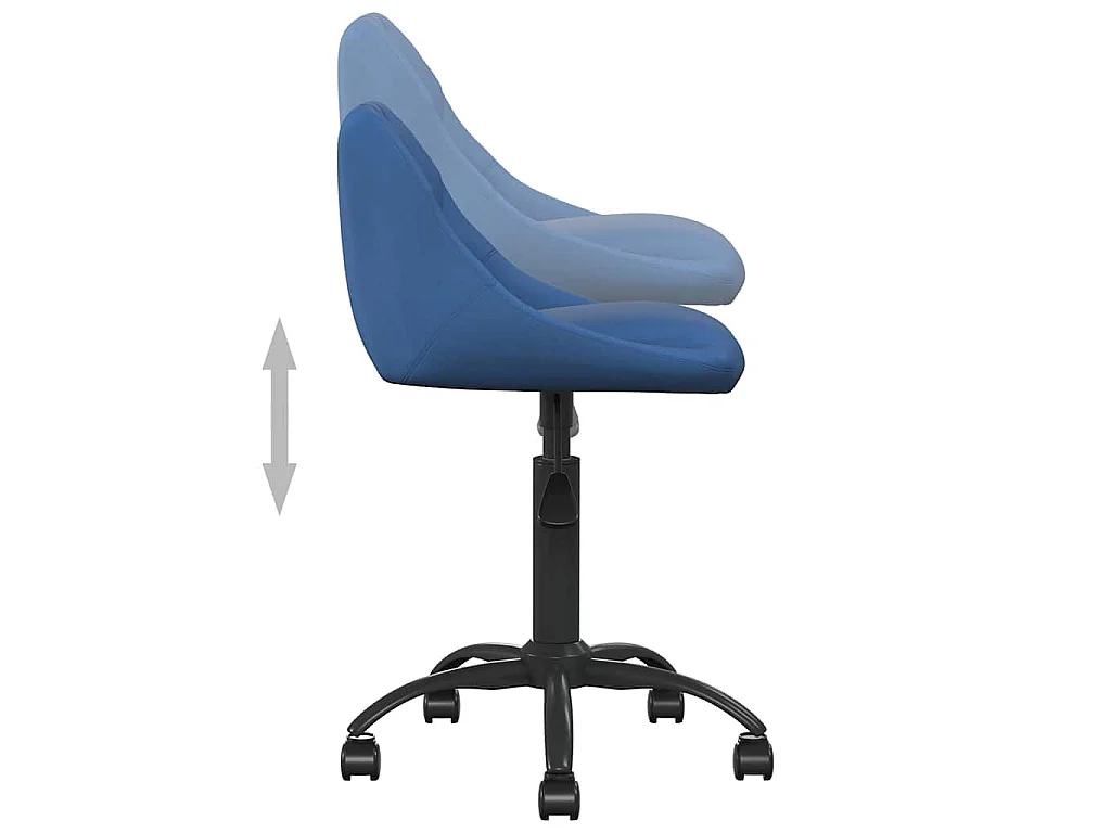 Cadeira de jantar veludo azul