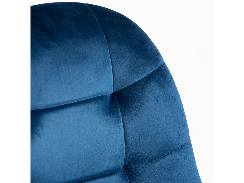 Chaise velours bleu azur et pieds hêtre massif clair Wany - Lot de 2