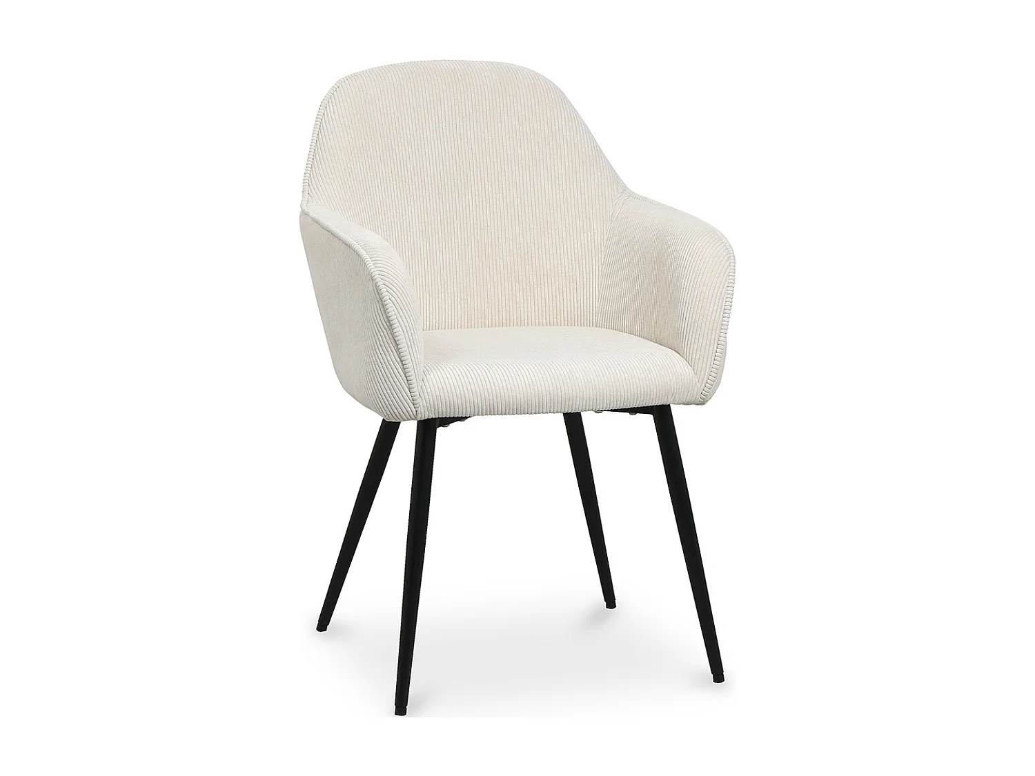 Chaise de salle à manger rembourrée en velours - Avrea Beige