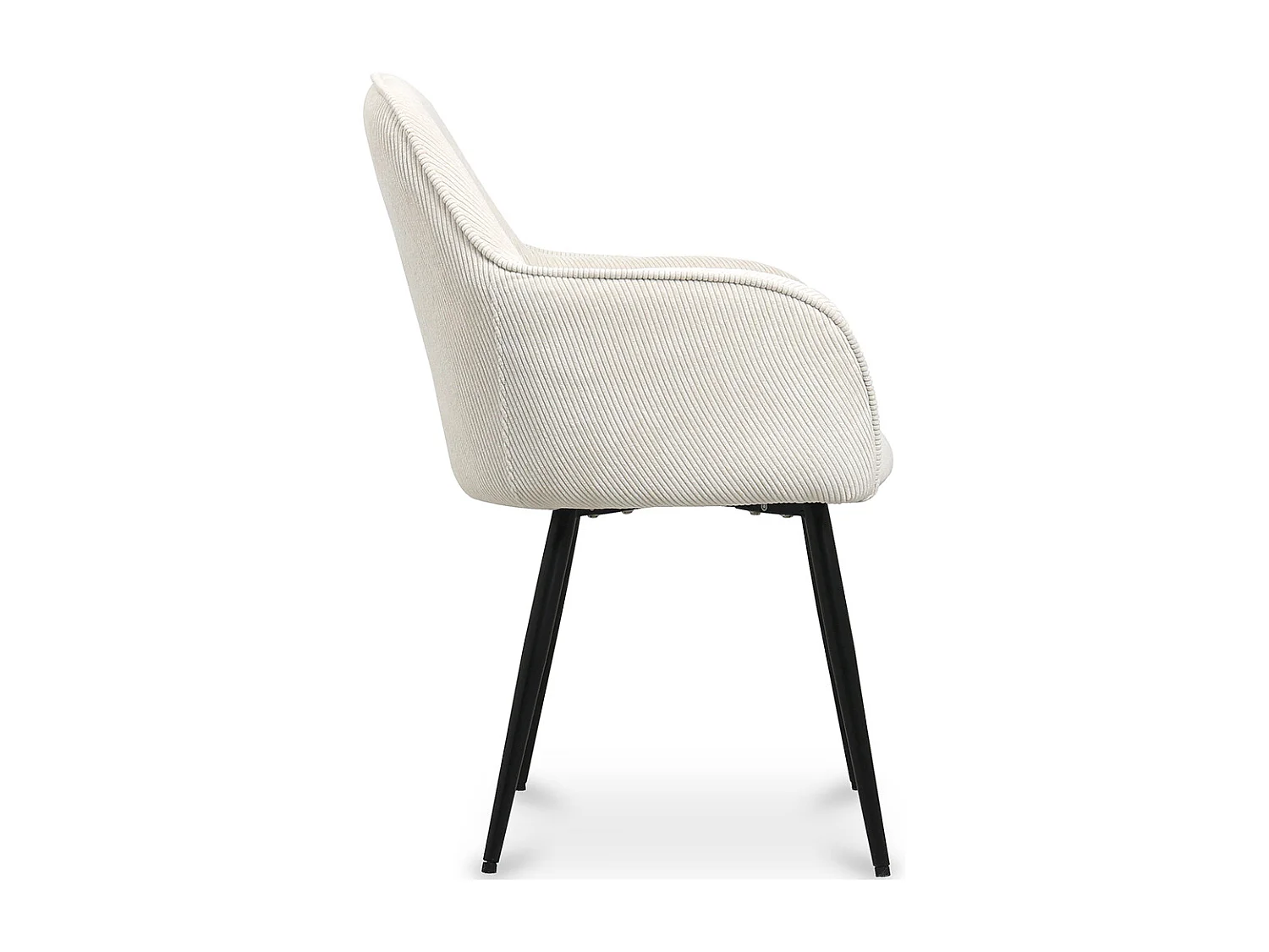 Chaise de salle à manger rembourrée en velours - Avrea Beige