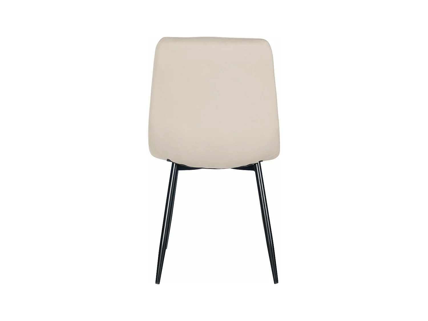 Lot de 4 chaises de salle à manger style moderne et confortable en tissu velours crème et métal noir 10_0001794