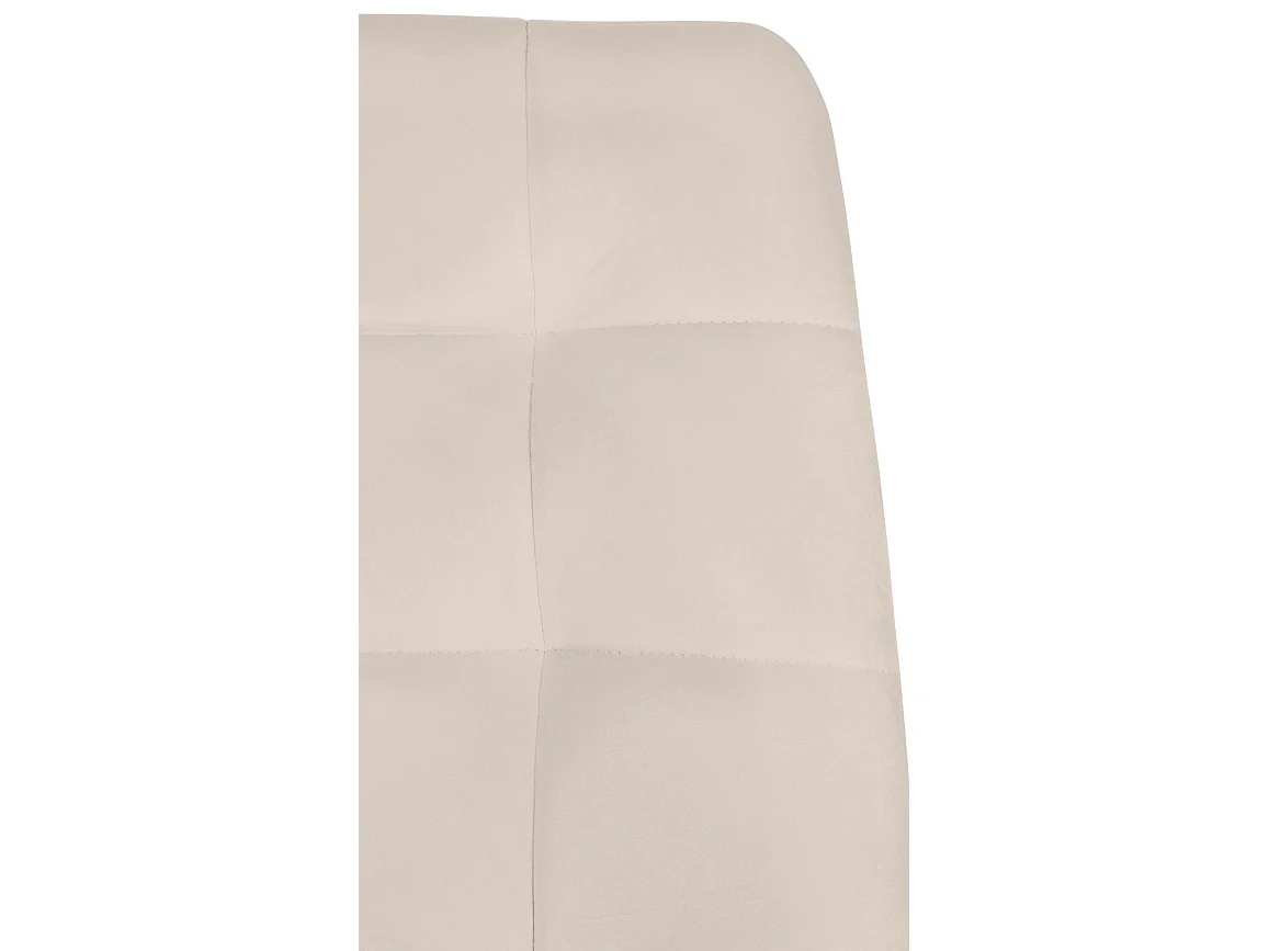 Lot de 4 chaises de salle à manger style moderne et confortable en tissu velours crème et métal noir 10_0001794