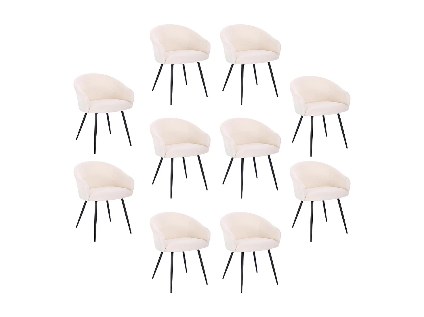 Home Deluxe Chaise de salle à manger CELESTE Quantité : 10