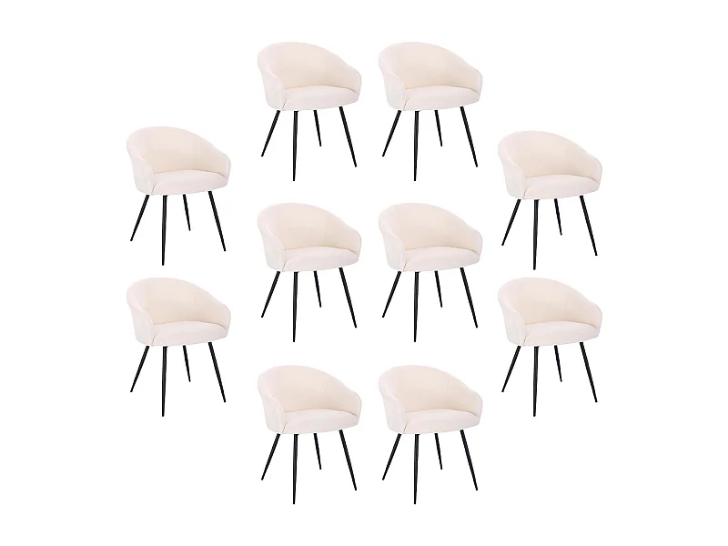 Home Deluxe Chaise de salle à manger CELESTE Quantité : 10