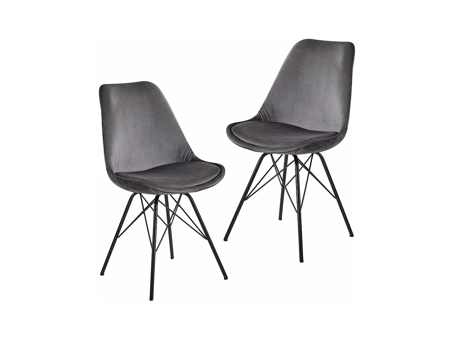 lot de 2 chaise de salle à manger chaise velours chaise de cuisine design scandinave tissu