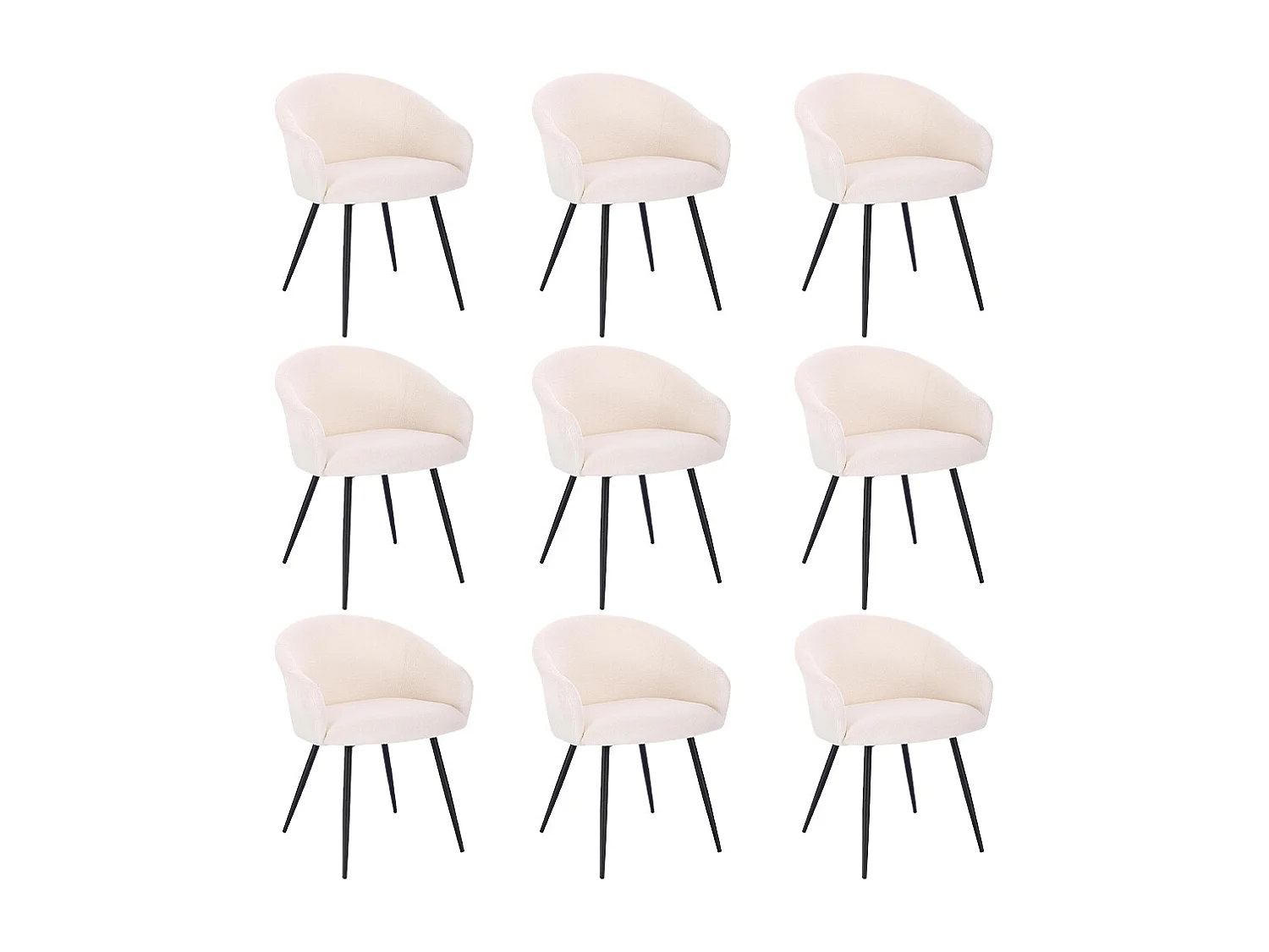 Home Deluxe Chaise de salle à manger CELESTE Quantité : 9