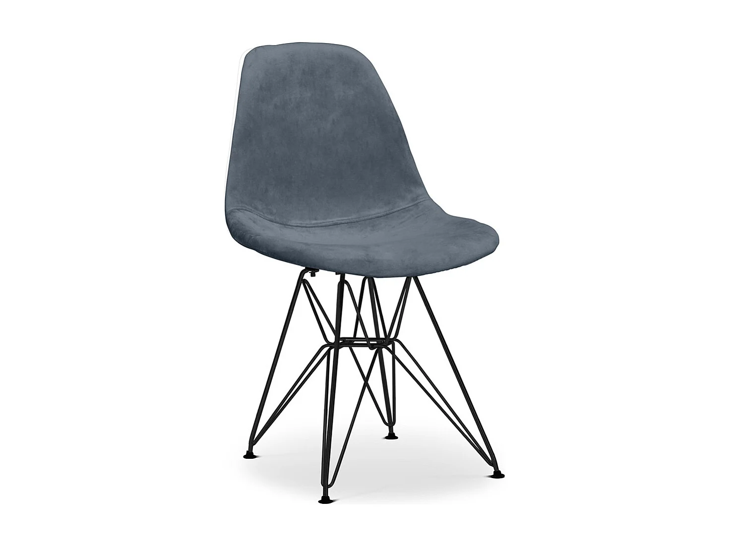 Esszimmerstuhl Derwick Skandinavischer Stil Beine schwarz Premium Design Beine schwarz - Samt