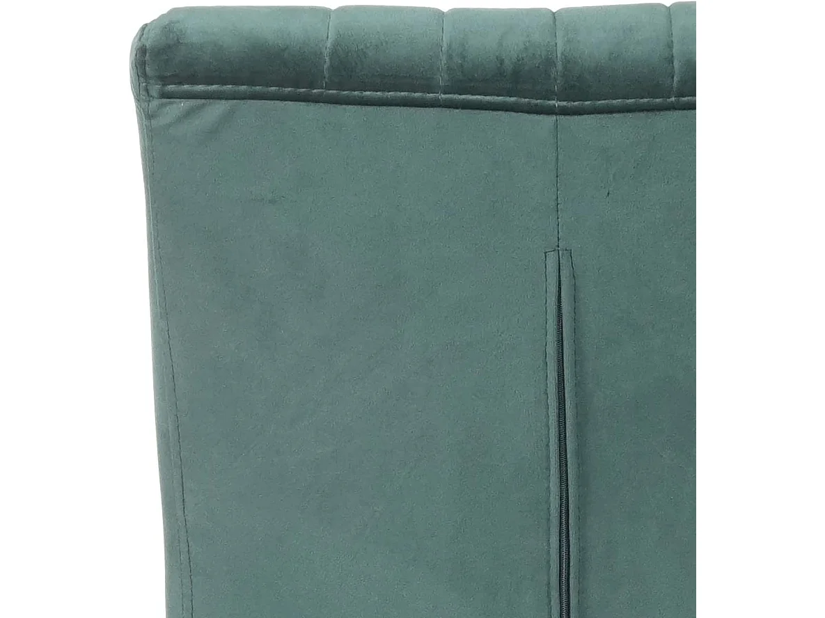 Lot de 2 chaises de salle à manger chaise de conférence en acier inoxydable brossé velours vert CDS04484