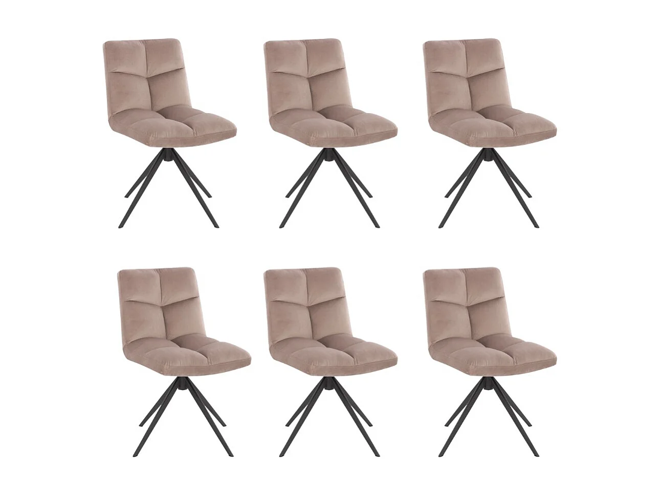 Home Deluxe Chaise de salle à manger NODA Marron clair Quantité : 6