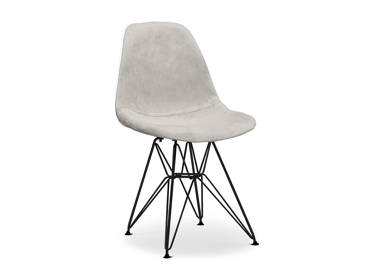 Esszimmerstuhl Derwick Skandinavischer Stil Beine schwarz Premium Design Beine schwarz - Samt