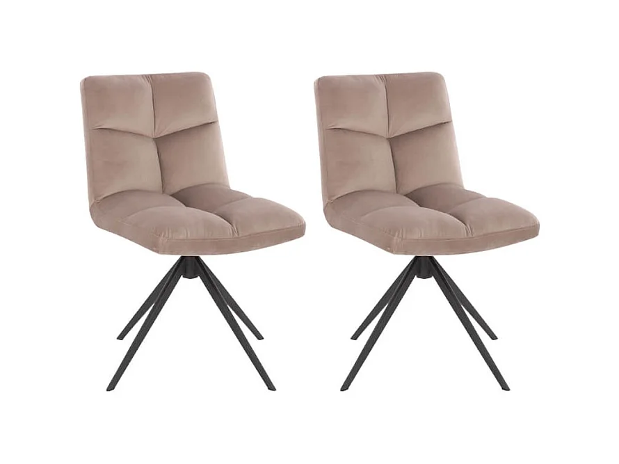 Home Deluxe Chaise de salle à manger NODA velours Quantité : 2