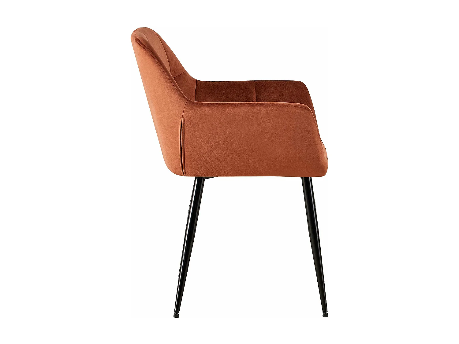 Lot de 2 chaises de salle à manger design retro coutures décoratives en carrées assise en velours marron 10_0001532