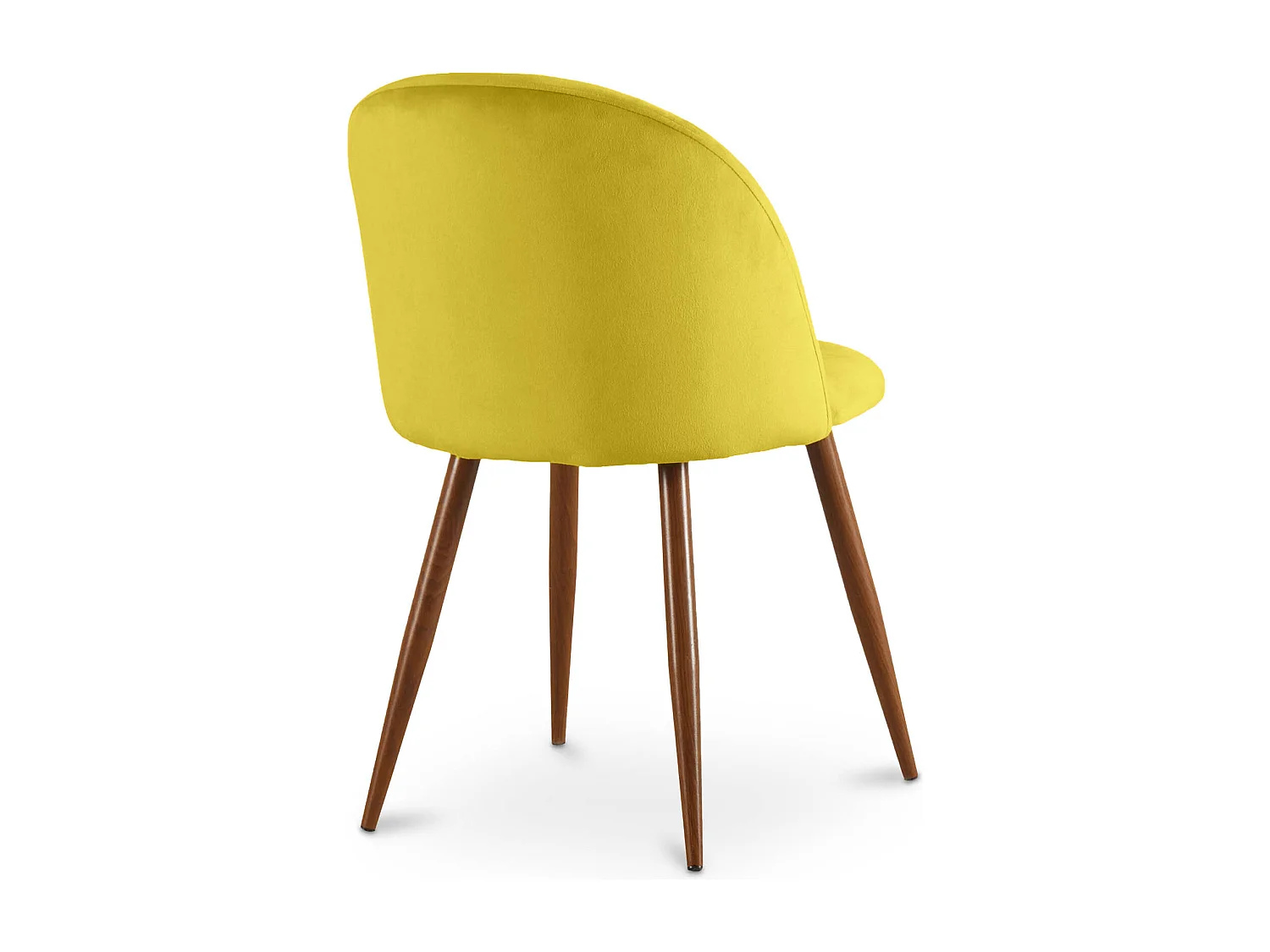 Chaise de salle à manger - Tapissée de velours - Design scandinave - Evelyne Crème