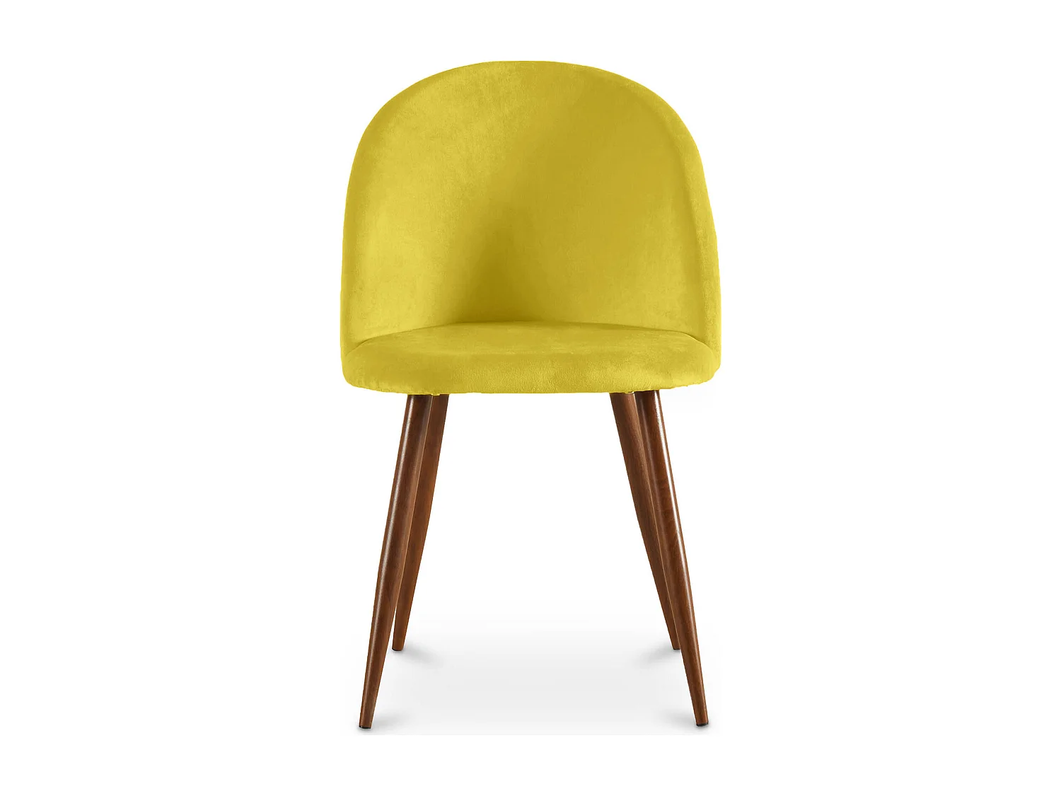 Chaise de salle à manger - Tapissée de velours - Design scandinave - Evelyne Crème