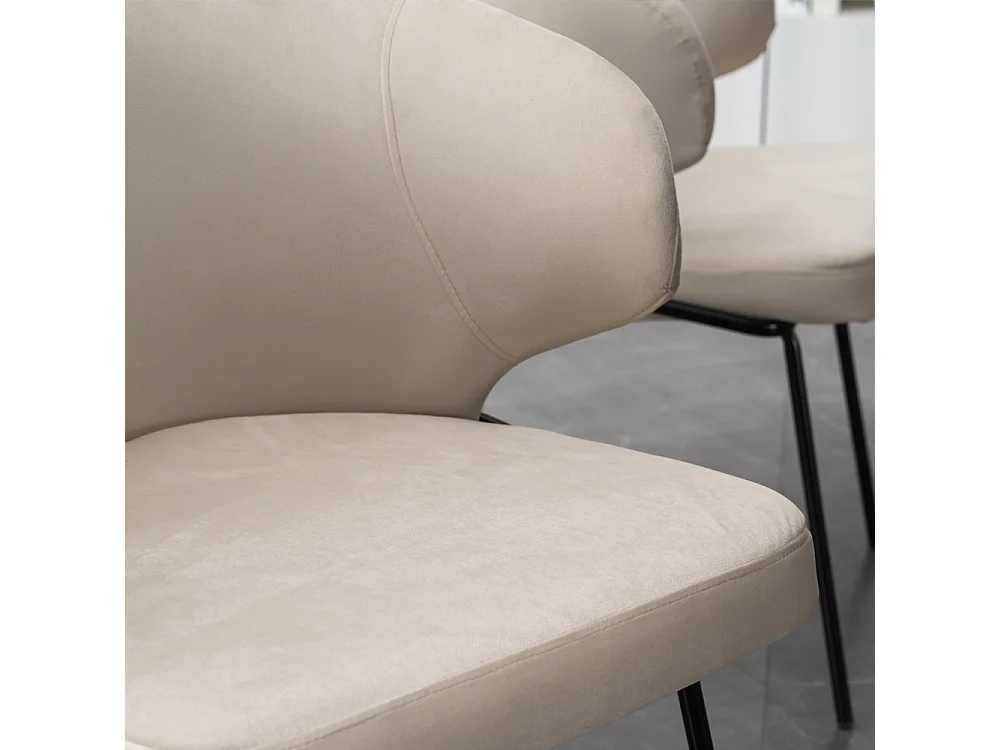 Home Deluxe Chaise de salle à manger AMARA Beige Quantité : 8