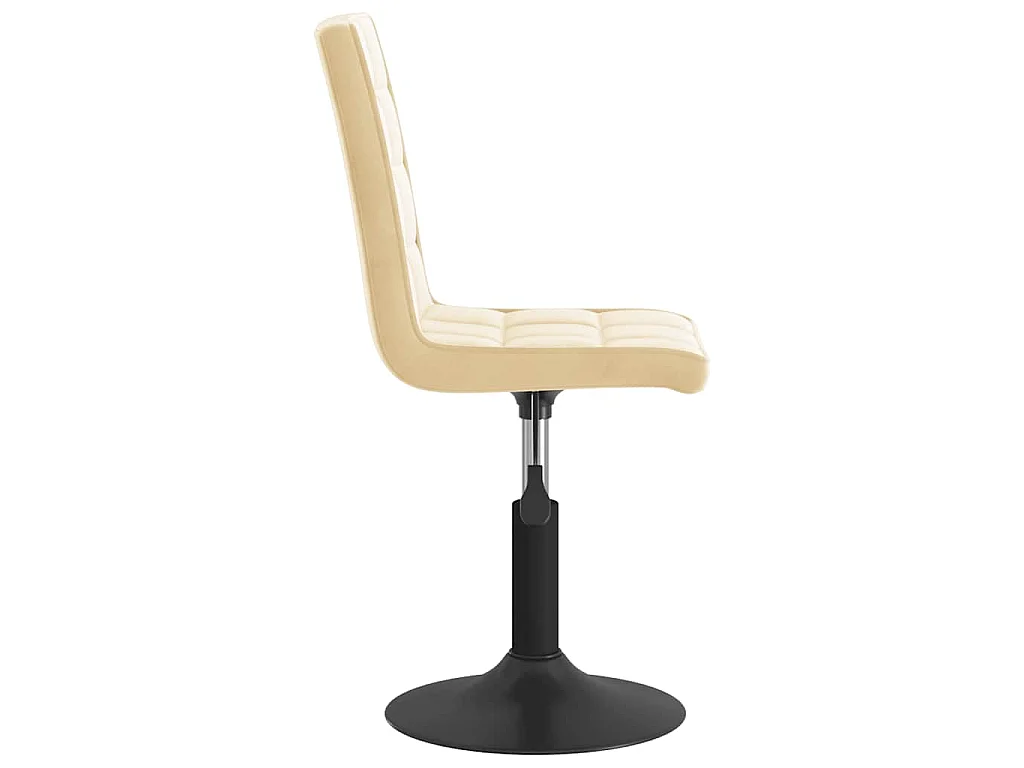 Esszimmerstühle 2 Stk. Drehbar Creme Samt