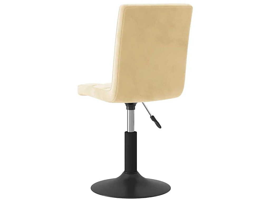 Chaises pivotantes à manger lot de 2 crème velours