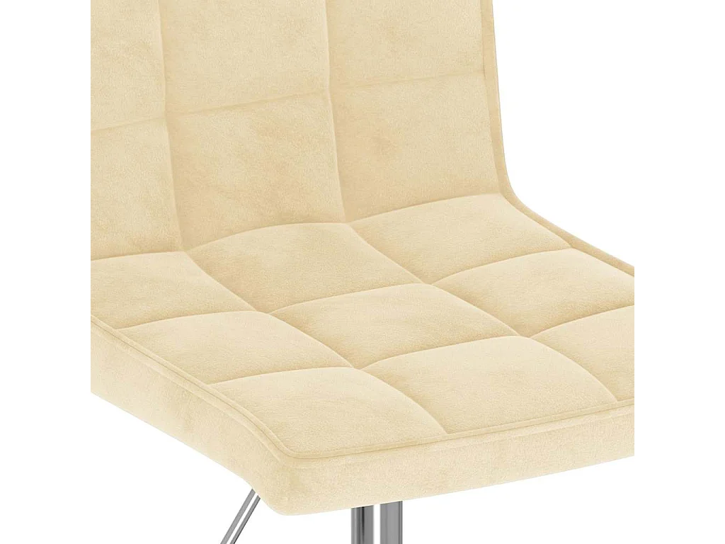 Chaises pivotantes à manger lot de 2 crème velours