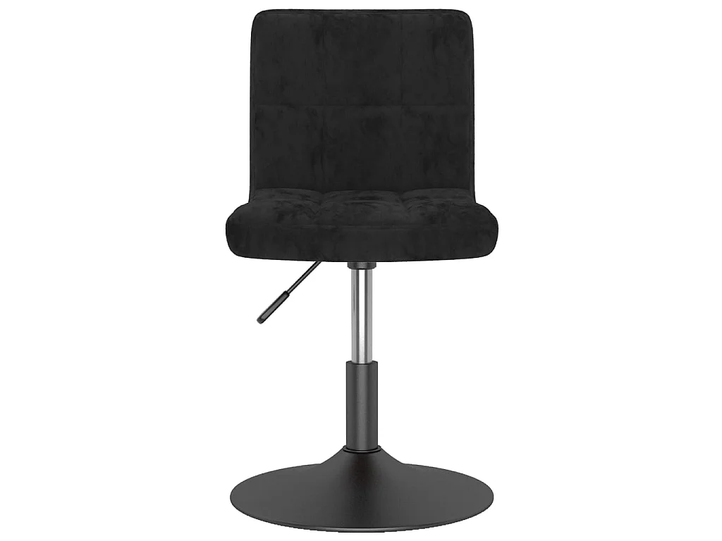 Chaise pivotante de salle à manger Noir Velours