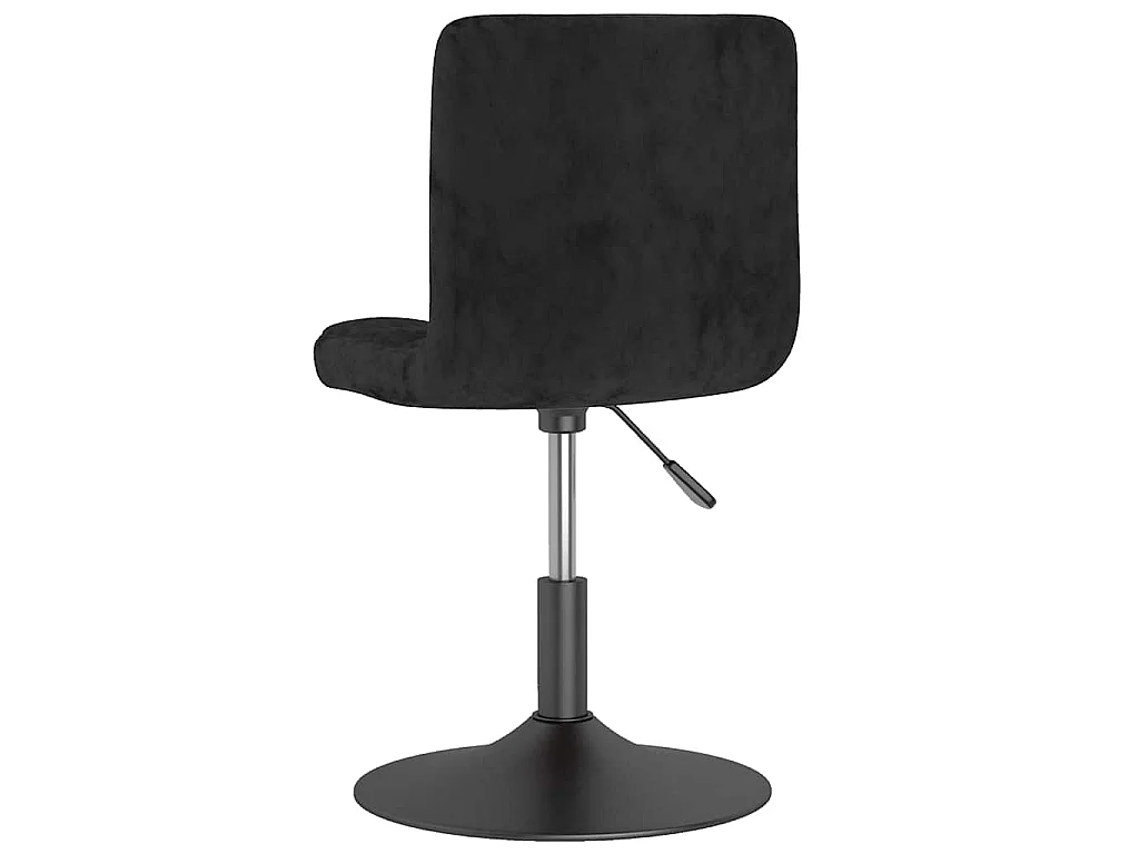 Chaise pivotante de salle à manger Noir Velours