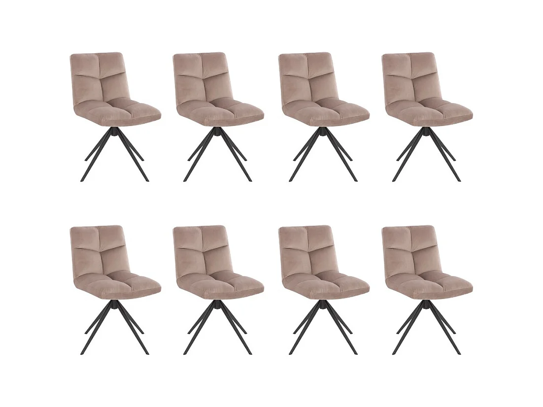 Home Deluxe Chaise de salle à manger NODA marron clair Quantité : 8
