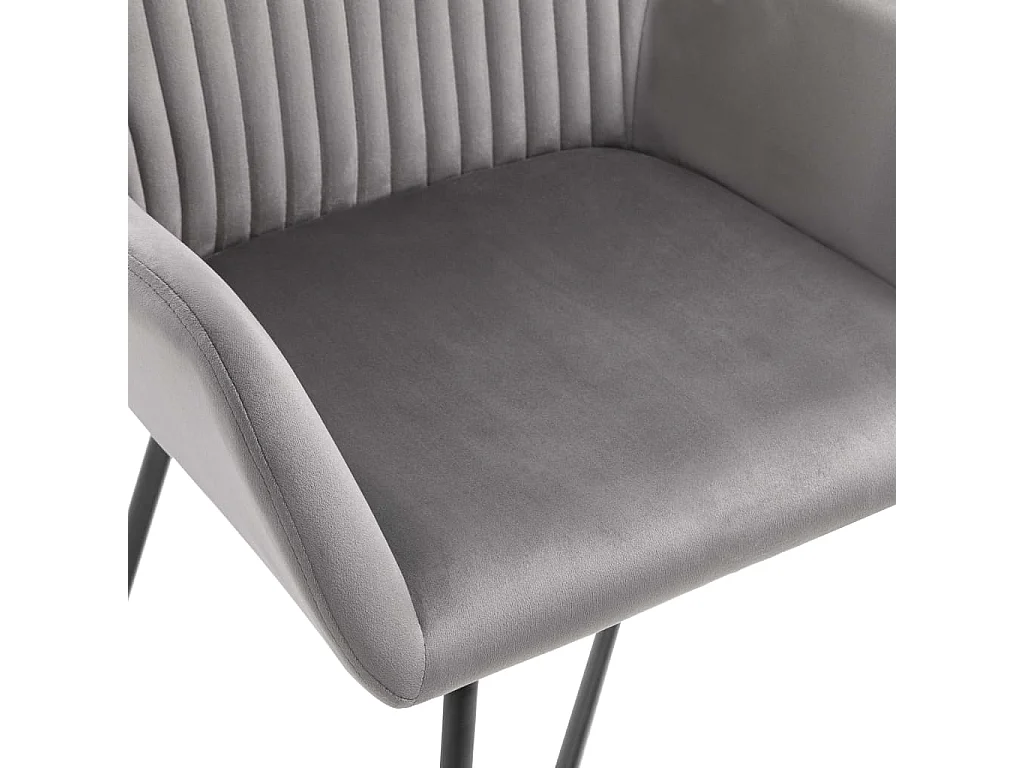Chaises de salle à manger 6 pcs Gris Velours 4