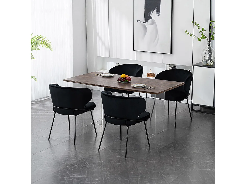 Home Deluxe Chaise de salle à manger AMARA Beige Quantité : 3