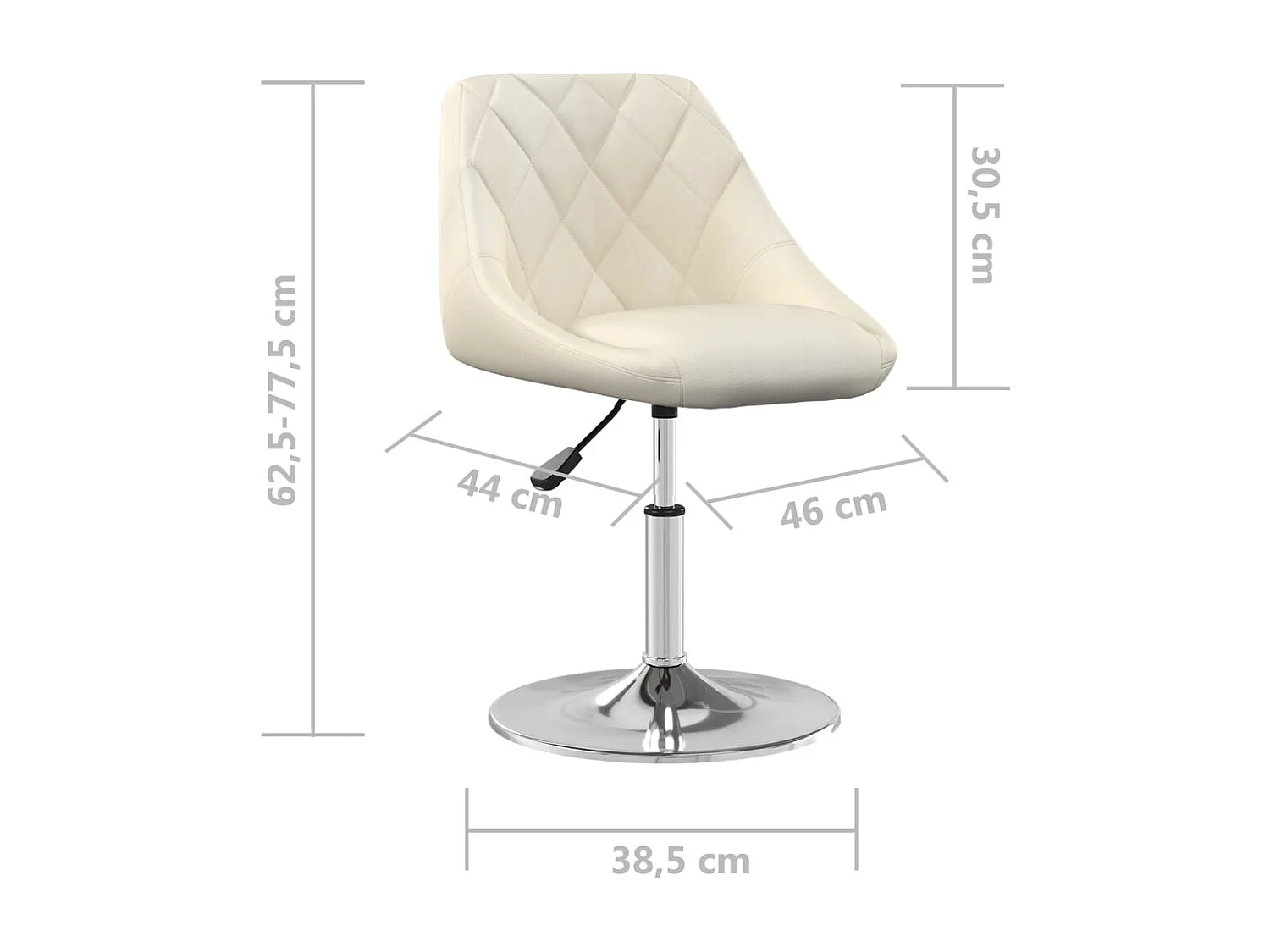 Esszimmerstühle 6 Stk. Drehbar Creme Samt