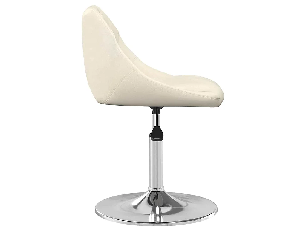Cadeiras de jantar giratórias 6 pcs veludo cor creme
