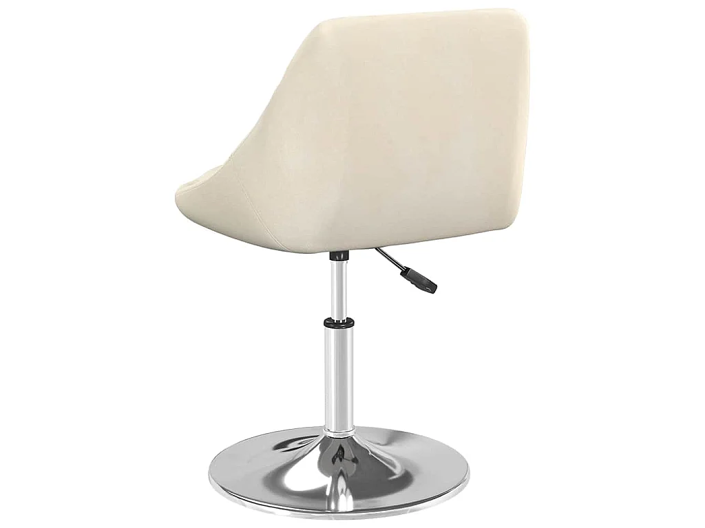 Cadeiras de jantar giratórias 6 pcs veludo cor creme