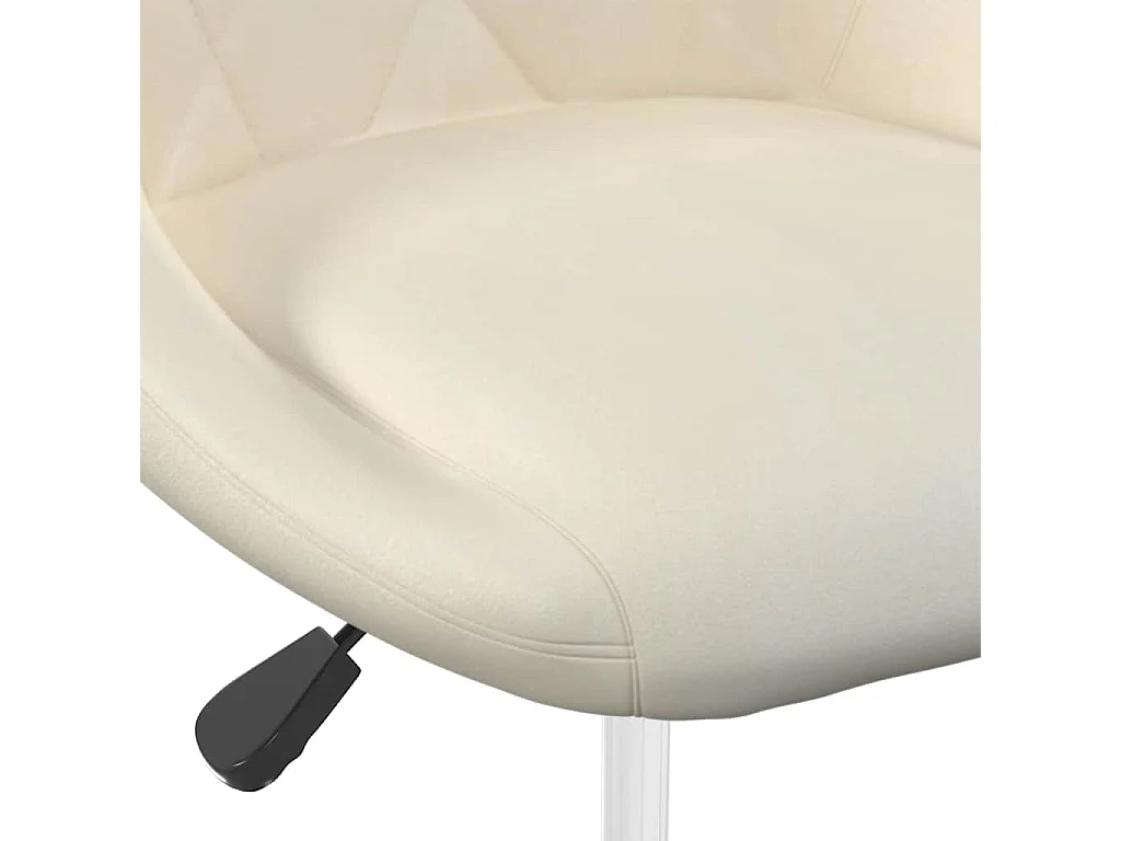 Cadeiras de jantar giratórias 6 pcs veludo cor creme