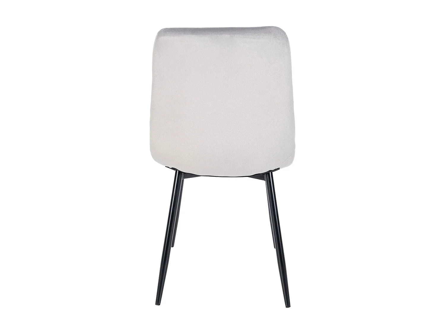 Lot de 4 chaises de salle à manger style moderne et confortable en tissu velours gris et métal noir 10_0001785