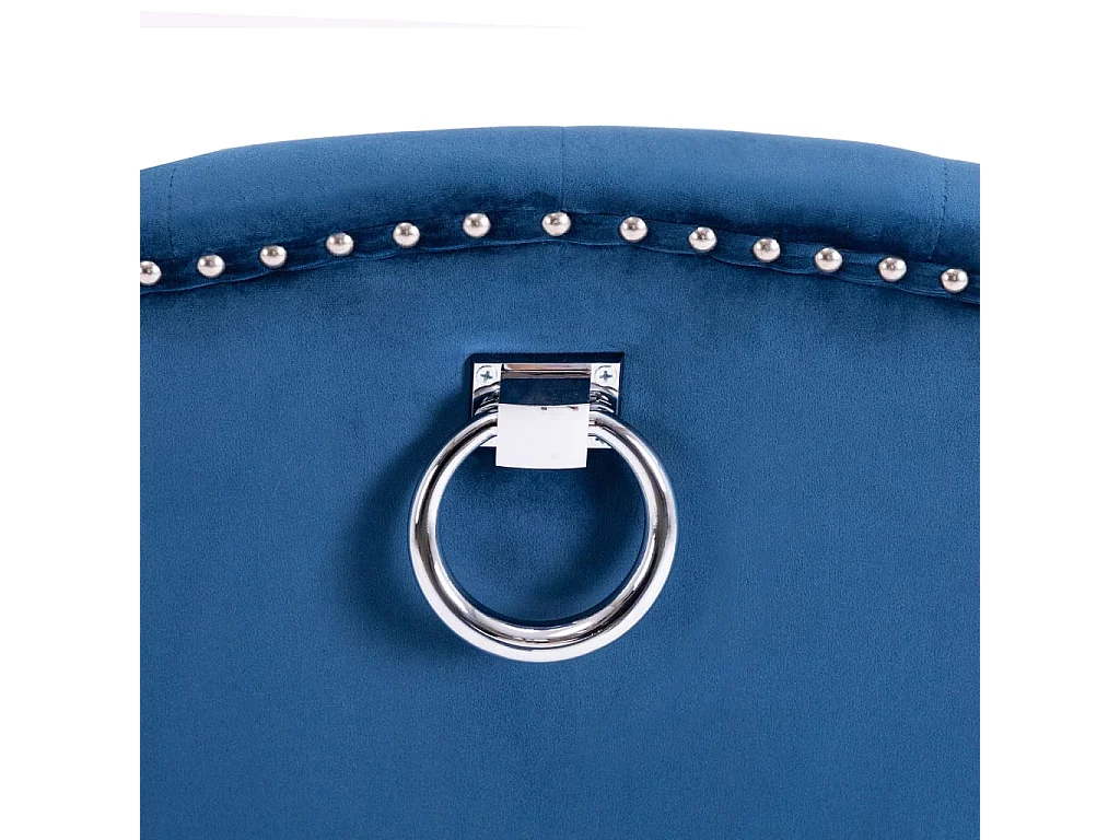 Esszimmerstühle 2 Stk. Blau Samt