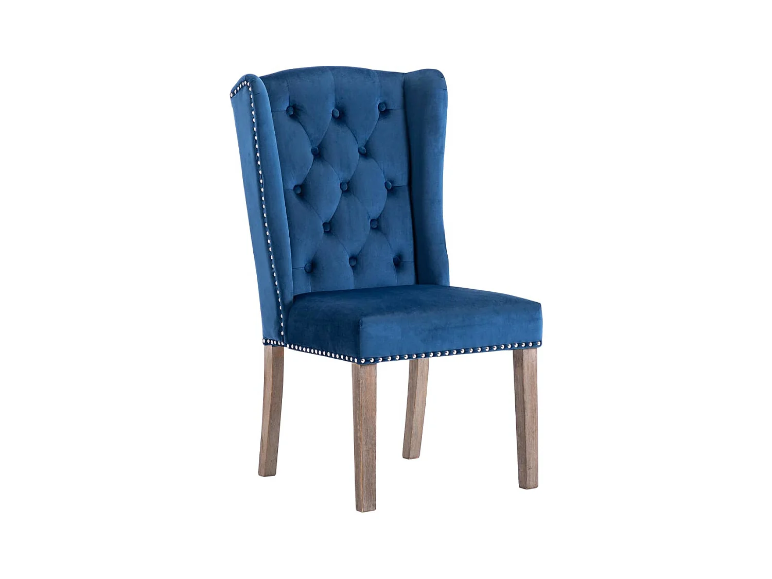 Eetkamerstoelen 2 st fluweel blauw